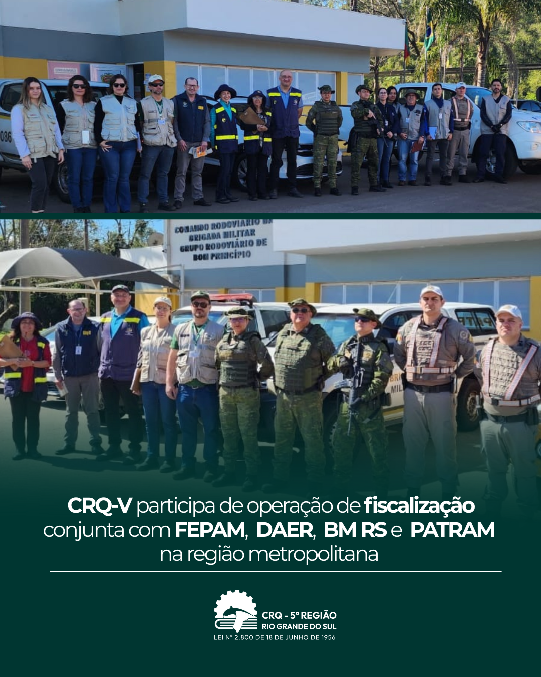 crq-v-participa-de-operacao-de-fiscalizacao-conjunta-com-fepam-daer-bm-rs-e-patram-na-regiao-metropolitana