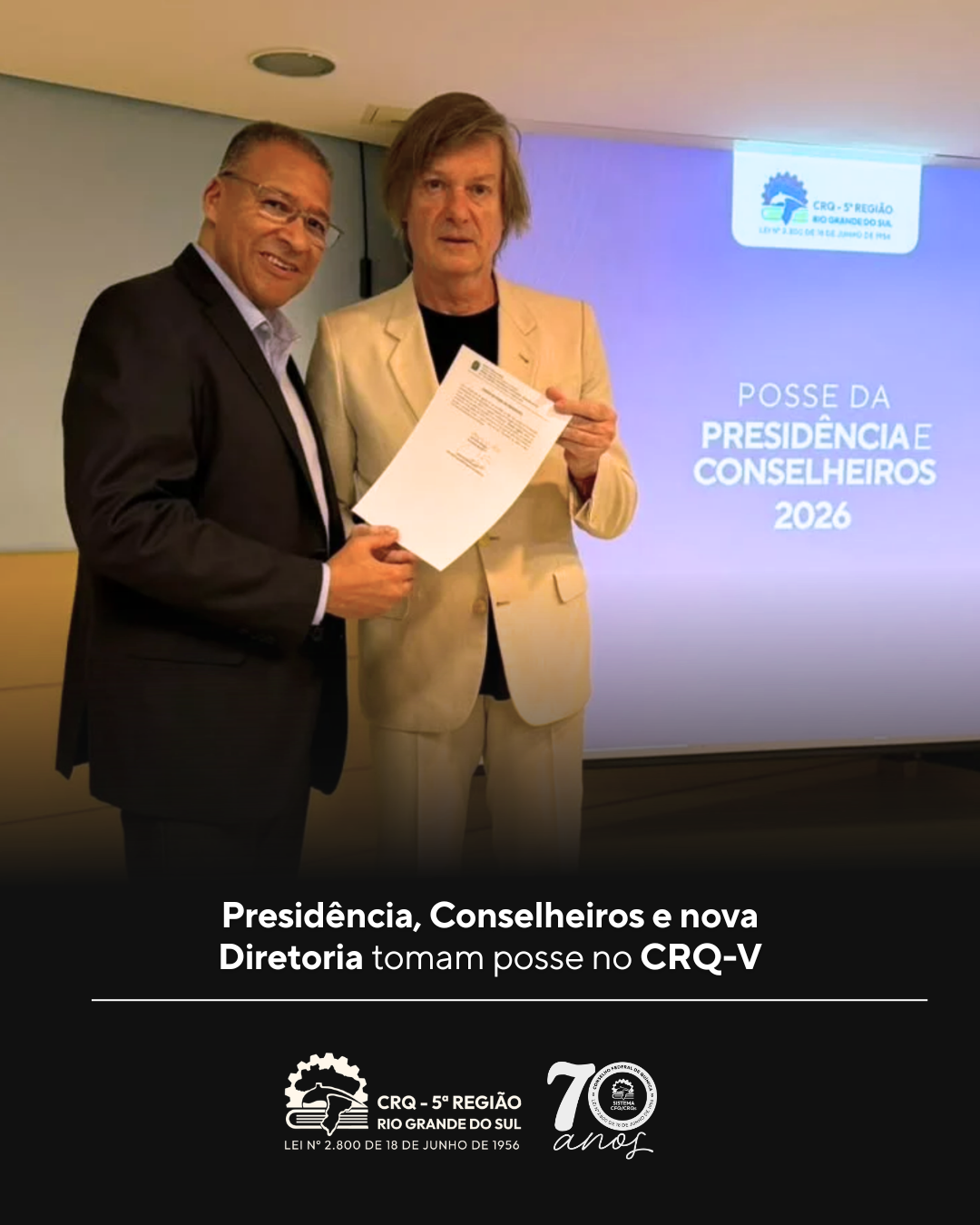Presidência, Conselheiros e nova Diretoria tomam posse no CRQ-V