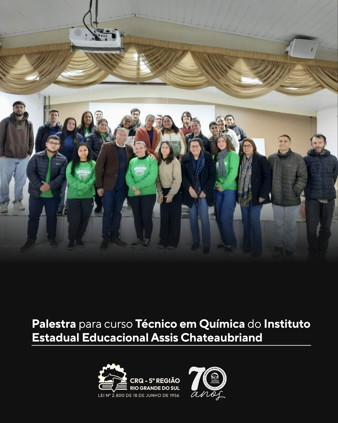 Palestra para curso Técnico em Química do Instituto Estadual Educacional Assis Chateaubriand