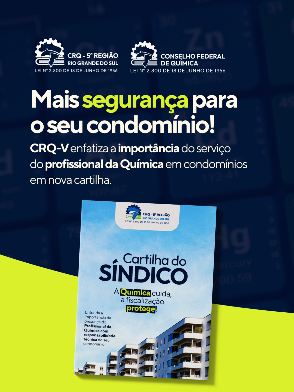 O CRQ-V apresenta nova Cartilha do Síndico